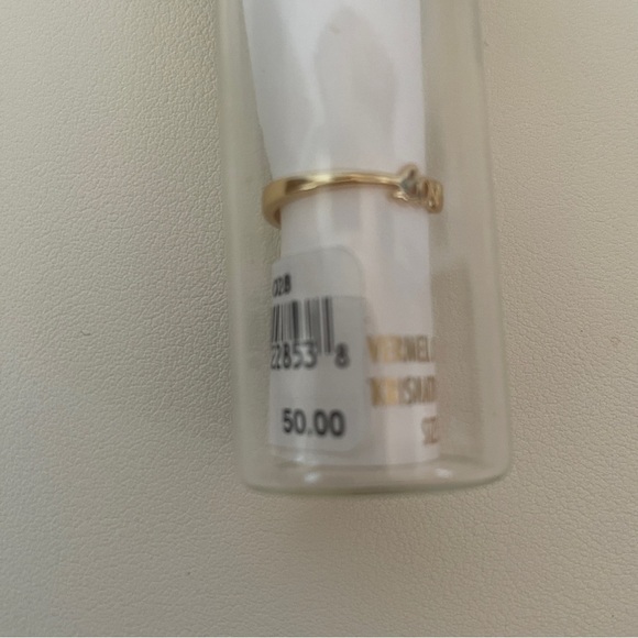 NWT Kris Nations “love” script 18k Gold Ring New Gift Jewelry Women’s size 6 - Picture 4 of 13